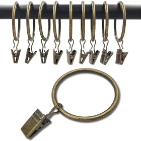 Weekseight 194467167489 40 Pack Bronze Curtain Rings With Clips Hooks Hangers Clip For