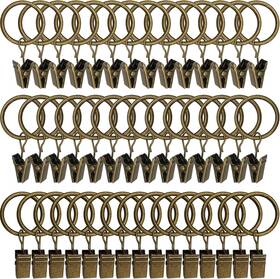 Weekseight 445000824875 44 Pack Bronze Curtain Rings With Clips Hooks Hangers Clip For Ha