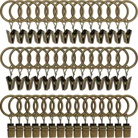 Weekseight 445000824875 44 Pack Bronze Curtain Rings With Clips Hooks Hangers Clip For Ha