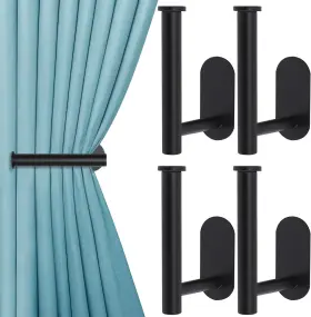 Clg001 Wensdr 4 Pack Curtain Holdbacks Metal Tiebacks Self Adhesive No Drill