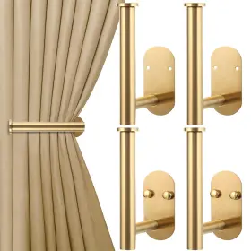 Clg002 Wensdr 4 Pack Curtain Holdbacks With Adhesive And Screw Punch Metal Tiebacks