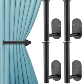 Clg009 Wensdr 4 Pack Curtain Holdbacks With Adhesive And Screw Punch Metal Tiebacks