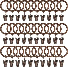 Wgcd 726084092389 Wmycongcong 40 Pcs Metal Curtain Rings With Clips Drapery Dec