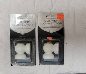 White 41206 New Cambria Premier Complete Corner Connector 1-1/8 Inch 2-pack