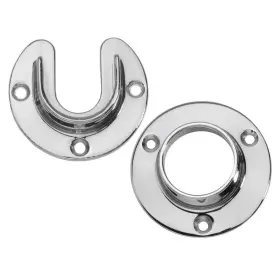 Wideskall 262008878850 Heavy Duty Stainless Steel Closet Pole Sockets Rod End Support With