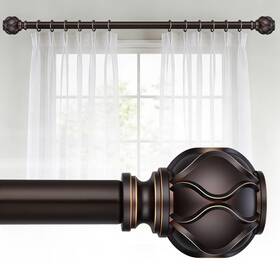 Win4all 714855375144 Bronze Heavy Duty Curtain Rods For Windows 48 To 84 Inch 1 Adjustable D
