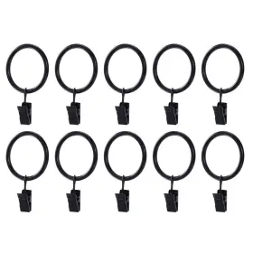 N200426vjbs9p46 Winomo Drapery Ring With Clip Rods Black Curtain Clips Rings Hooks