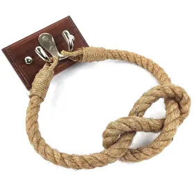 Wintten 377322466156 S Set Of 2 Jute Rope Curtain Tieback/figure Eight Knot Tie Back/nautical Tiebac