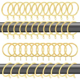 1.5in60p-rg Wision 60 Pcs 1.5-inch Inner Diameter Metal Drapery Rings Curtain With Eyelets
