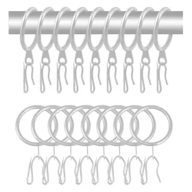 Wision 791545180653 40 Pcs Metal Curtain Hook Rings Drapery And Curtai