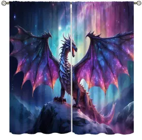 Wlsgdsg 797587964820 Fantasy Dragon Blackout Curtains For Bedroom Mystic Magic Star Epic Adventure