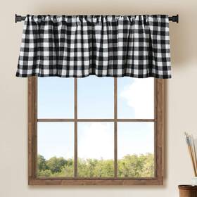 Wosibo 722367505706 2 Pack Buffalo Check Plaid Window Valances White And Black Farmhouse D