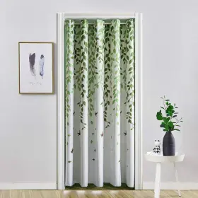 Wpkira 169098055324 Grommet Top Blackout Curtains Birds Leaves Printed Doorway Curtain Room Darke