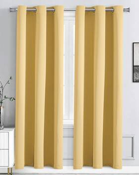 Wpm World Products Mart 812590033272 Triple Weave Blackout Curtain Room Darkening 2 Panels/drapes For Living R