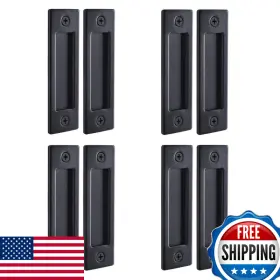 B0c9p2fxpc Wright Products Barn Door Handles Set - Matte Black Sliding Hardware