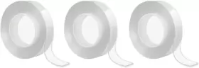 Wz12387611 Wzttdm 3 Pcs Clear Curtain Glide Tape 0.59 Inch X 9.84 Ft Slide Shower Cu