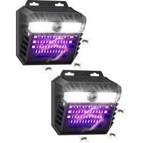 Mk09-2p-0620 X-pest 2 Pack Of Solar Bug Zapper Outdoor And Mosquito Light - 1000v Electri... Fast Ship