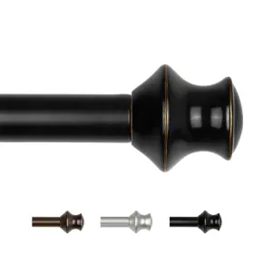 Xa040020006-usf1 Xaroo Curtain Rods For Windows 48 To 84 4-7 Feet Heavy Duty Black