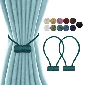 Xderlin 339036155554 2 Pack Window Magnetic Curtain Tiebacks Holdbacks Vs Upgraded 16 Inch Decorrativ
