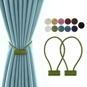 Xderlin 339036155660 2 Pack Magnetic Curtain Tiebacks Holdbacks Upgraded Stronger Magnet 16 Inch O