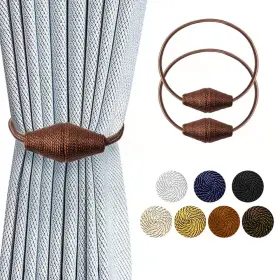 Xderlin 339036877968 2 Pack Strong Magnetic Curtain Tiebacks With Modern Upgrade 2021 Drape Tie Ba