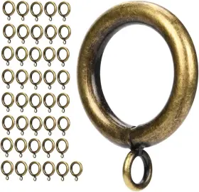 Xianyjwuujg 313097315330 Curtain Ring Metal 42 Pcs 1.0 Inch Inner Diameter With Eyelets Fit Up To 0.8 Inc