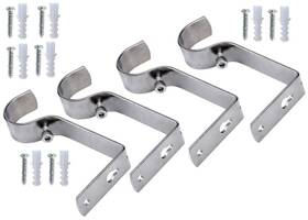 Xianyoujiu 791584747114 Fix Curtain Rod Bracket Set Of 4 For 1 Or 1/8 Inch Rods Metal Rodholder - S