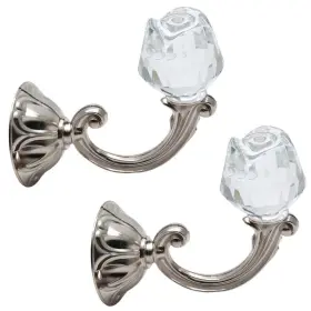 Xiaoyztan 745679810573 Crystal Rose Head Curtain Tiebacks Drapery Holdbacks Multifunctional Decorati