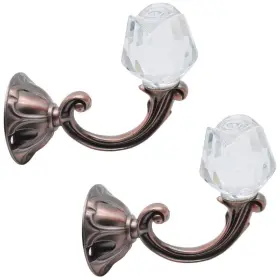 Xiaoyztan 745679810597 Crystal Rose Head Curtain Tiebacks Drapery Holdbacks Multifunctional Decorati