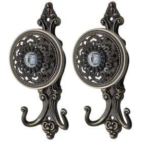 L2019020028 Xiaoyztan Metal Carved Curtain Holdbacks Elegant Vintage Designed Drapery Tiebacks Wall