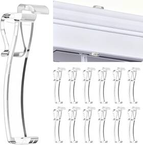 Xyembu 5307ytch5018 12 Pcs Valance Clips For Blinds 2.5 Inch Clear Window Blind Hidden Valances