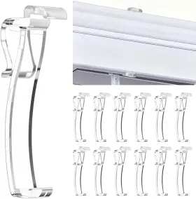 5307ytch5018 Xyembu 12 Pcs Valance Clips For Blinds 2.5 Inch Clear Window Blind Hidden Valances