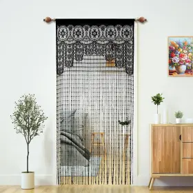 Macrame-001 Yaoyue Macrame Lace Door String Curtain For Doorways Room Divider Doorway Hip