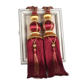 Ei00032 Yawpnan Paired Lantern Single Hanging Ball Tassels Curtains Buckle Sling Binding Lant