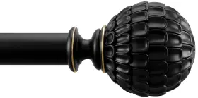 Ycolnaefllr 607604677609 Black Curtain Rod For Windows 48 To 84 Inch 1-inch Heavy-duty Adjustable Cur