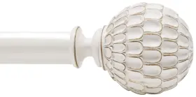 Ycolnaefllr 667763801628 Vintage White Boho Curtain Rod For Windows 18 To 64 Inch 1-inch Heavy-duty A