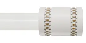 Ycolnaefllr 667763801680 Vintage White Curtain Rod For Windows 18 To 45 Inch 1 Diameter Heavy Du