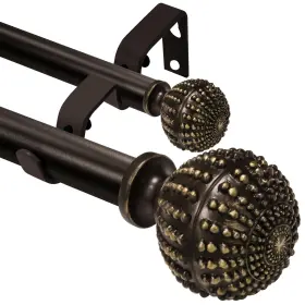 Ycolnaefllr 667763807705 Double Curtain Rod 48 To 84 Inches 1 Inch Diameter Heavy-duty Adjustable Dou