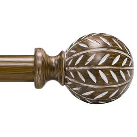 Ycolnaefllr 667763807736 Boho Wooden Curtain Rods For Windows 48 To 84 Inches 4-7 36-88 Inch Wood Grain
