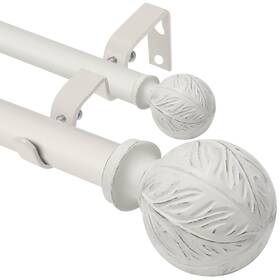 Ycolnaefllr 667763807941 Double Curtain Rods For Windows 66 To 120 Inches 1 Inch Diameter Heavy-duty