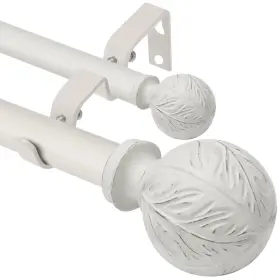 Ycolnaefllr 667763807941 Double Curtain Rods For Windows 66 To 120 Inches 1 Inch Diameter Heavy-duty