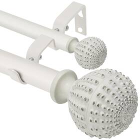 Ycolnaefllr 667763807989 Double Curtain Rod 28 To 48 Inches 1 Inch Diameter Heavy-duty Adjustable Dou
