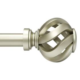 Ycolnaefllr Cr25-15 Brushed Nickel Curtain Rod For Windows 28 To 48 Inches 1 Inch Diameter Heavy