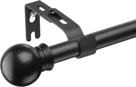Yeyebest-gr-001 Yeyebest Curtain Rods For Windows 28 To 50 Inch 5/8 28-50 Black