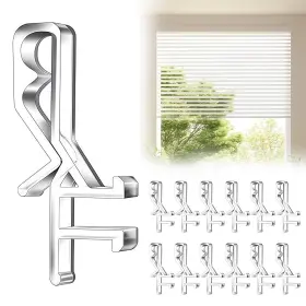Lxx0160 Yfaniti 12 Pcs Hidden Channel Valance Clips 1.87 Inch Clear Plastic Blinds For