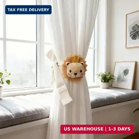 Ygnniu 762736731626 2 Pack Lion Curtain Tiebacks Cute Cartoon Animal Holdbacks For Safari N