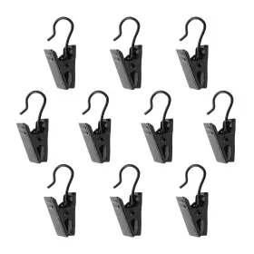 Yinpecly 882182863136 Curtain Clip Rings Hooks Metal 0.36ftft X 0.47ftft Wxh Drapery Ring For Window