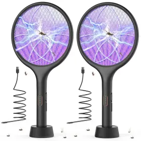 Wd-9013 Yissvic Electric Fly Swatter Bug Zapper Racket 4000v Led Screen Dual Modes Fl