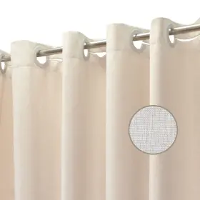 Linen-183x214 Yisure Beige Linen Shower Curtain 84 Inches Long No Hook Needed Heavy Duty F