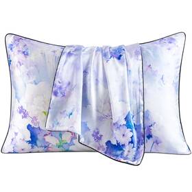 Yiyea Zt2pcs-bamboosatin-sm312-q Rayon Derived From Bamboo Pillow Cases Set Of 2 Similar To Silk Smoot